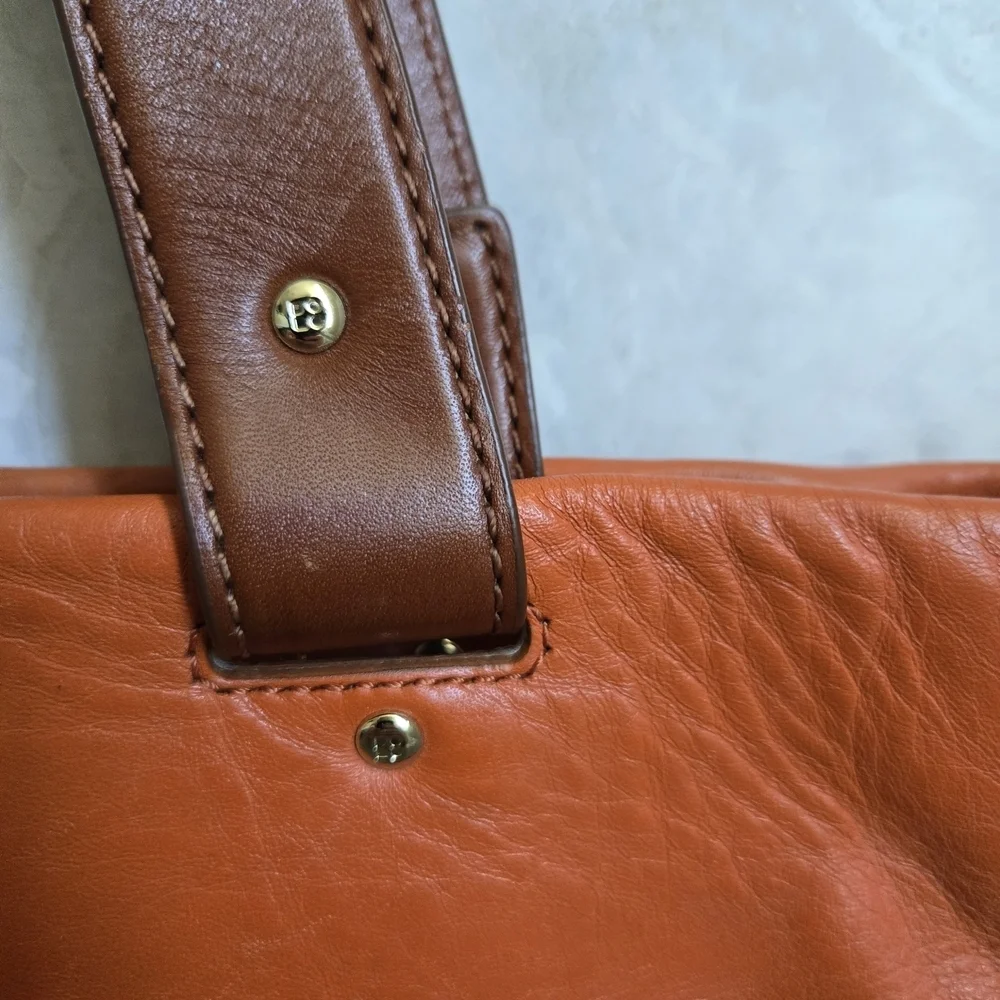 Kate Spade Red and Orange Leather Tote Bag